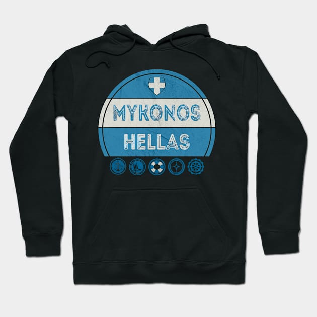 Mykonos Hellas Greece Souvenir Hoodie by RegioMerch